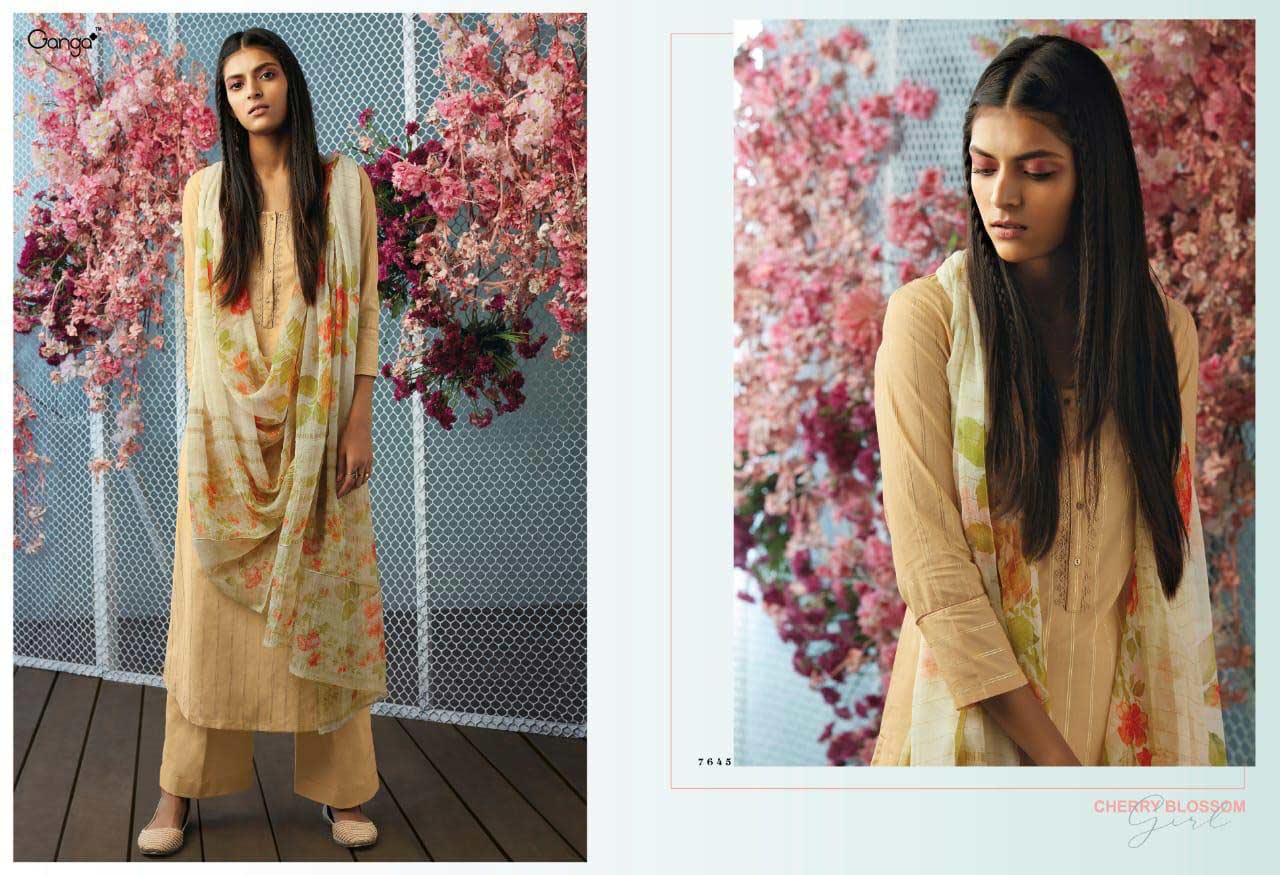 Cherry Blossom By Ganga Wholesale Cotton Suit Cherry Blossom By Ganga Wholesale Cotton Suit
